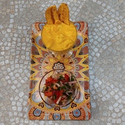 Encocado de camarón.