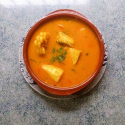 Sancocho de pescado.